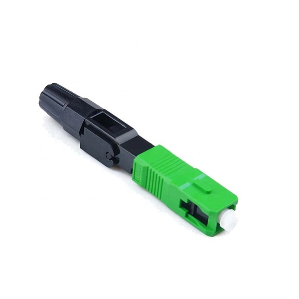 How to connect the fiber optic cable to the optical port module